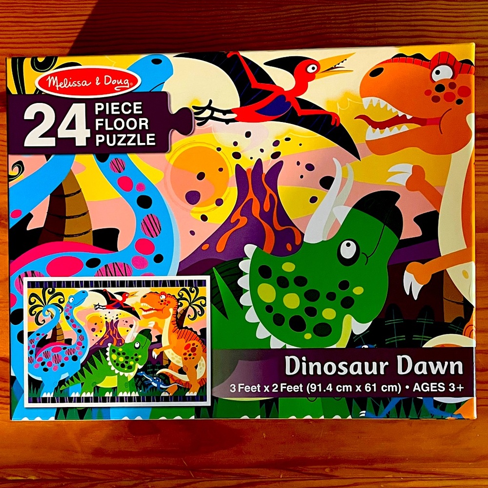 Melissa & Doug Dinosaur Dawn 24-Piece Floor Puzzle - Vibrant Colors